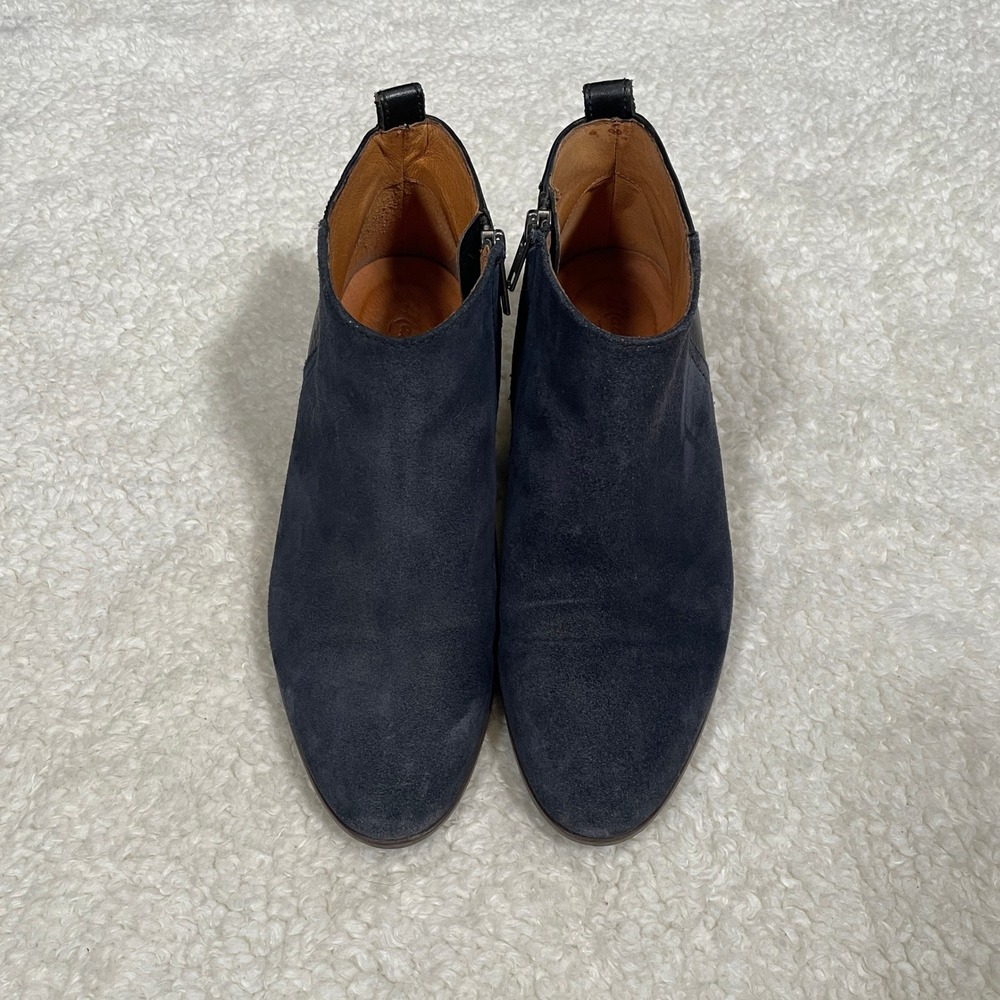 Madewell Charley Booties Navy Suede Black Leather Ankle Boots Boho Basics Size 7 - Picture 3 of 9